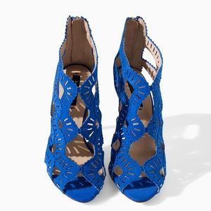 Zara Shoes - Royal Blue Zara Suede High Heels Zara Shoes - Royal Blue Zara Suede High Heels